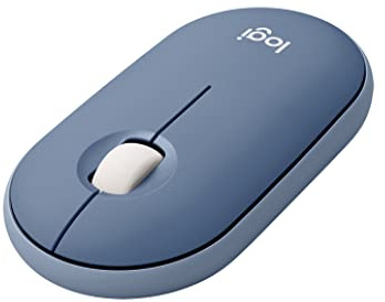 Logitech Pebble Wireless Mouse with Bluetooth or 2.4 GHz Receiver - Blueberry