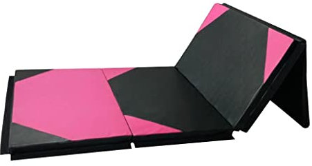 Turnmatte Weichbodenmatte PU-Falt-Gymnastikmatte Mit Tragegriff, Vierfach Faltbare Fitness-Übungs-Tumbling-Matte, Yogamatte Mit Zweifarbigen Nähten (Size : 240x120x5cm)