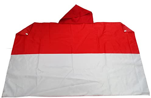 AZ FLAG Drapeau Monaco 150x90 cm - Cape Drapeau Monégasque 100% Polyester Avec Manches Intégrées - Body Flag 80g