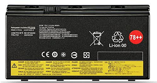 ASKC 78++ 00HW030 Laptop Battery Replacement for Lenovo ThinkPad P70 20ER 20ES P71 20HK Series 01AV451 SB10F46468 5B10W13950 4X50K14092 15V 96Wh 6400mAh