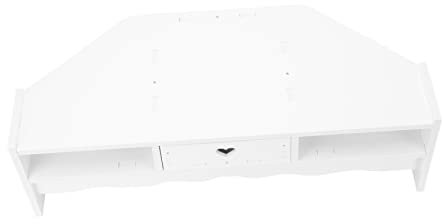 Alipis 1pc Computer Heightened Shelf Computer Elevated Shelf Laptop Notebook Printer Holder Monitor Drawer Organizer Sturdy Tv Mount Pvc Wood Plastic Board Desk White Drawer Rack Office