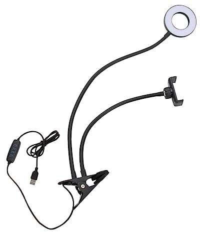 OSALADI Selfie-Lampe Mit Aufhelllicht Led-blitzlampe Für Handy-Selfies Beauty-led-licht Und Handyhalterung Mit Clip Dimmbare Tischleuchte Für Fotografie Und Make-up