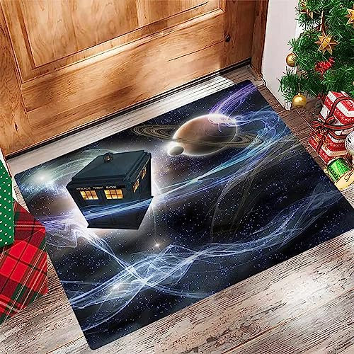 Badezimmerteppich 60x100 cm,Badematte rutschfest,Weicher Badvorleger,Doctor Who Tardis Dans Sternenhimmel-Fantasie-Hintergrund,Mikrofaser Absorbent Badteppich für Badewanne,Dusche und Badezimmer
