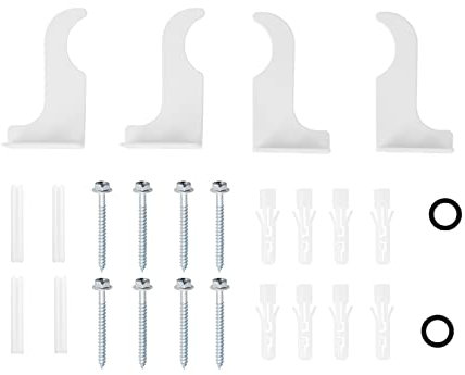 Heilmetz Supports muraux pour radiateurs,Support de montage pour radiateur,kit de fixation (blanc, 2 jeux)