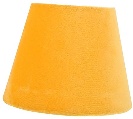 DOITOOL Tischlampe 1 Stück Samt-Lampenschirm Ersatz-Lichtschirme Lampen-Requisiten Schreibtischlampe Vintage-Lampenschirme Gelbes Dekor Gelbe Glühbirnen Zarter Lampenschirm Dekorative