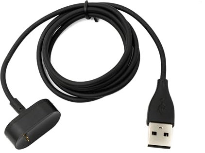 System-S USB 2.0 Kabel 92 cm Ladekabel für Fitbit Inspire HR Ace 2 Smartwach in Schwarz
