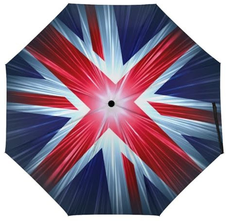ORENZ Automatic Umbrella Union Flag British Flag Folding Umbrellas Light Windproof Umbrellas Portable Travel Umbrella