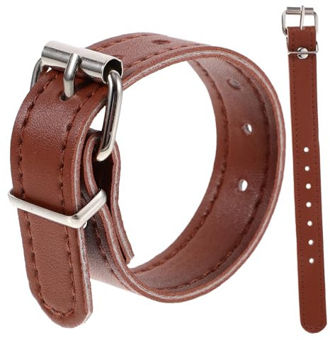 Amosfun 4 Paare Fahrradkorbgurte Kinderleine Fahrräder Eine Armatur Westernsattel-steigbügel Humpelt Fahrradträgergurt Kurze Lederriemen Vorderer Korbgurt Für Kinderroller Scooter-korbgurt