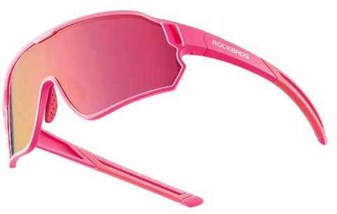 ROCKBROS Occhiali da Sole Ciclismo, Protezione UV400, Occhiali Polarizzati per Bici MTB Bambini Ragazzi, Occhiali Sportivi per Ciclismo Running, TR90+TAC