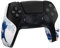 PlayVital Premium Grip Aufkleber für ps5 Wireless Controller, geteiltes Design Anti-Rutsch Weiche sechseckige Diamantstrukturen Schweißabsorbierende Griffe für PS5 Controller-Die große Welle