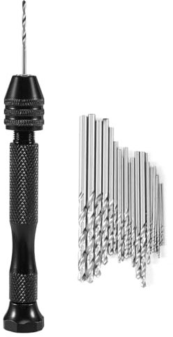Hand Drill Bits Set 31Pcs Hand Drill Set Precision Pin Vise Micro-Mini Twist Drill Bits For Metal Wood, Delicate Manual Work, Electronic Assembling And Model Making, Diy Drilling