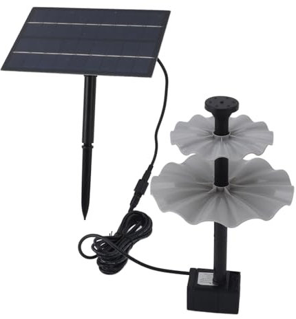 Kit Pompa Acqua Esterna Ad Energia Solare, Set Pompa Acqua Fontana Solare Fai-da-te Regolabile in ABS da 4 W per Giardino, Vasche per Uccelli, Stagni, Piscina nel Cortile, Acquario