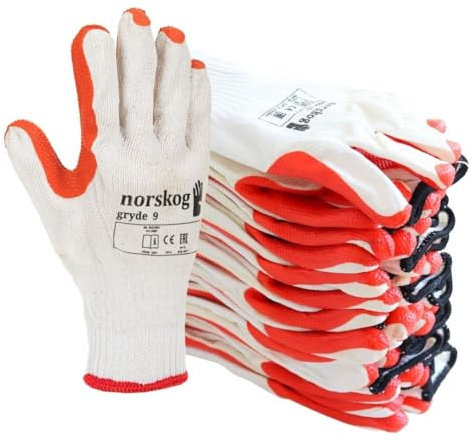 norskog GRYDE Arbeitshandschuhe Pflasterhandschuhe für Herren Handschuhe für Pflasterarbeiten Schutzhandschuhe 12 Paare Gr.10