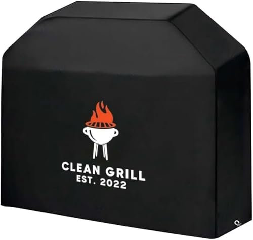 Clean Grill EST. 2022 Grillabdeckung – robuster, wasserdichter 147,3 cm Schutz – strapazierfähiges Qualitätsgewebe schützt Ihren Grill vor Wetterschäden – ultimativer Outdoor-Grillschutz