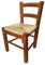 PALUPLUS Sediolina in Legno di Faggio, misura 30x24x52 cm, Seduta in Paglia Intrecciata, Sedia Baby Bassa da Camino, per Cameretta, Cucina, Made in Italy -21F (Ciliegio)