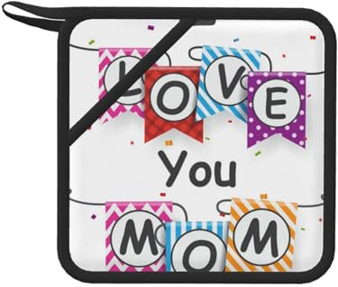 Ich Liebe Dich, Mama, Topflappen, Hitzebeständiger Topflappen Küche Silikon Anti-Hot Pad