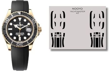 NOOYO Schutzfolie für Rolex Yachtmaster 42 Oysterflex Schutz für Gehäuse und Schließe.