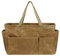 Garten Werkzeugtasche, Hand-Werkzeug-Aufbewahrungstasche, gewachstem Segeltuch Garten Werkzeug Tragetasche， - mit Außentaschen - für Gärtner Elektriker Handwerker Schreiner | Khaki | 46x18x28cm