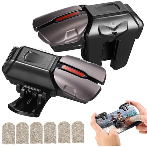 CAXUSD 4paare Mobile Game Trigger Mit Touchscreen-fingerhandschuhen Ergonomische Controller Für Smartphones Optimierte Spielsteuerung Kompatibel Mit Und