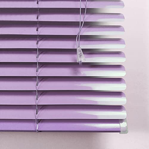 Jalousien aus Aluminium, Lila, 25 mm, Lamellenanheberollos für Wohnzimmer/Büro/Badezimmer, Verdunkelung, Schatten, atmungsaktiv, Komplett-Set, B 145 x H 180 cm
