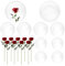 Larber 10 Pezzi Palloncino Gonfiabile Trasparente cintura Rose Artificiali,Dimensioni Multiple Bobo Palloncino Ballon per San Valentino Proposte di Matrimonio Feste Compleanno Deco(15inch 18inch)