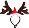 Allayu Weihnachtspferdemütze für Hund Weihnachtsmütze Pferd Wintermütze zum Anziehen des Pferdes während der Weihnachtszeit Pferdemütze Pferd hinzufügen, Geweih Stirnband