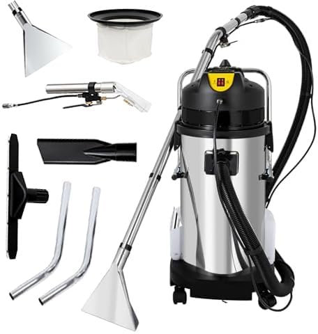 Commercial Carpet Cleaner Machine, Air flow 53L/S, Double Water Tank, Spray & Extract Carpet Cleaner, Vacuum Suction Power 230mbar, Power Cord 11M for Deep Rug Cleaner Washing Machine