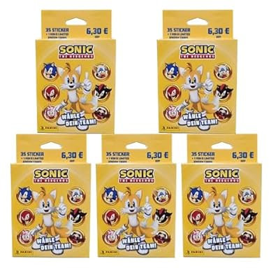 Panini Sonic the Hedgehog Sticker 2024 / 5x Eco Blister Pack