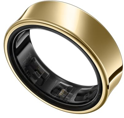 Samsung Galaxy Ring - Funda de titanio inteligente Samsung Health con IA, rastreador de sueño, rastreador de fitness, tamaño 15, titanio dorado