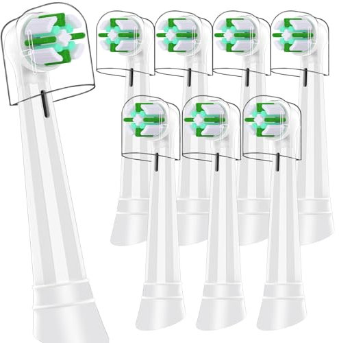 IO Ersatzköpfe kompatibel mit Oral B iO 2 3 4 5 6 7 8 9 10 Series Elektrische Zahnbürste, 8 Stück Bürstenköpfe, kompatibel mit Oral B, Zahnfleischschutz und Tiefenreinigung, Weiß