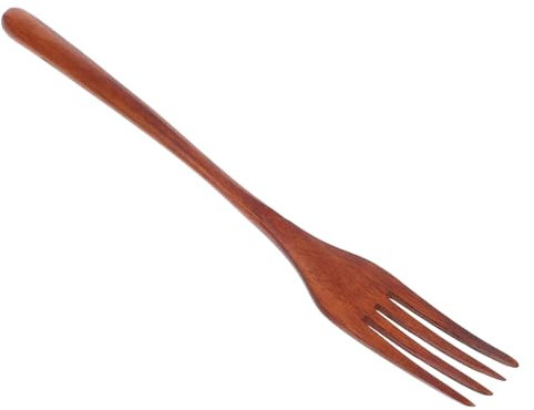Angoily Wooden Fork, Long Handle Mixing Fork, Dinner Fork for Salad BBQ Dessert Vegetable