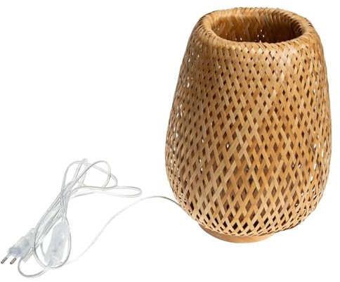 OSALADI Bamboo Woven Bedside Lamp Handgefertigte Tischleuchte Im Japanischen Stil Für Schlafzimmer Und Wohnzimmer Dekorativ Und Praktisch Natürliche Atmosphäre