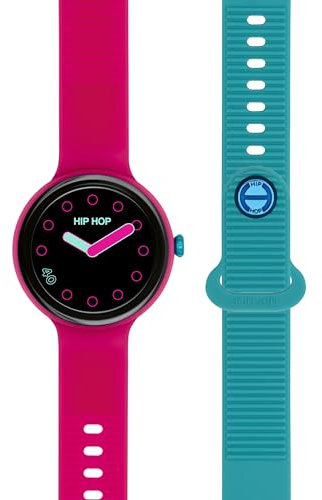 HIP HOP Orologio HWU1259 DONNA HERO.NEXT quadrante MONO-COLORE NERO movimento SMARTWATCH SMARTMODULE e CINTURINO SILICONE FUCSIA