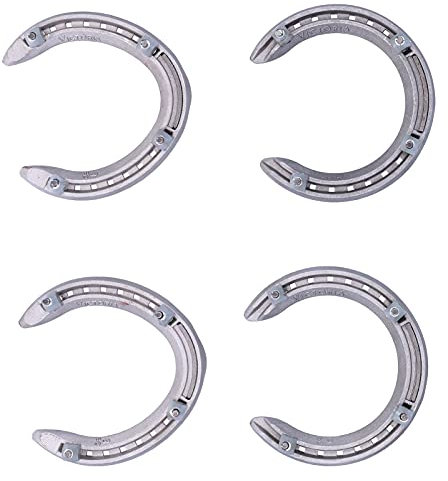 BRRNOO Hufeischuhe, Aluminiumlegierung Horse Training Rennzubehör Schneegeschwindigkeit Rennsport Hufschuhe für, 4,5x4,5x1.2in