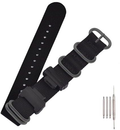 Nylon-Armband kompatibel mit Casio G-Shock DW-5600/DW-6900/DW-5610/DW8900/GW-6900/GWM5610/GA-100/GD100/110/120 Herren-Uhrenarmbänder, Schwarz