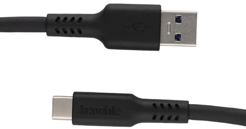 kenable USB A to USB C Cable Fast Charging 3A Data Sync Lead for Phones Tablets iPhone 15 iPad USB 2.0 2m Black TPE