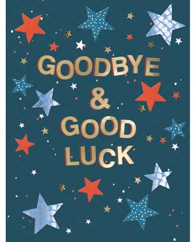 SECOND NATURE Large Embellished A4 Goodbye & Good Luck Greeting Card Lucky Future Wishes - All For One Stylish Design, Uplifting Message, Eco-Friendly, Cherished Keepsake, Ideal For Groups