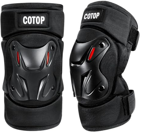 COTOP Ginocchiera per moto professionali con imbottitura in schiuma resistente e cinghie regolabili per moto ATV MTB Ciclismo