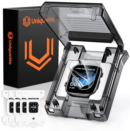 UniqueMe for Apple Watch Series 11/10 Screen Protector 46mm - 4 Pack | Soft Clear EPU Film, Bubble-Free, Easy Installation, Self-Healing, High Touch Sensitivity