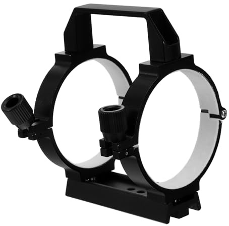 ROMISBABA Telescope Saddle Clamp Metal Ring for Secure Mounting Astronomy Photography Telescope Clamp for Stargazing and Lunar Observation
