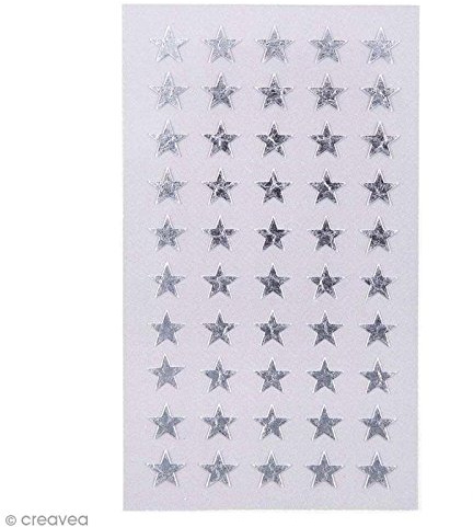 Aufkleber Sterne silber 10 mm – 200 Stück