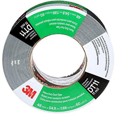 3M Schwerlast-Gewebeklebeband DT11, Schwarz, 48 mm x 55 m, 0.28 mm, einzeln verpackt