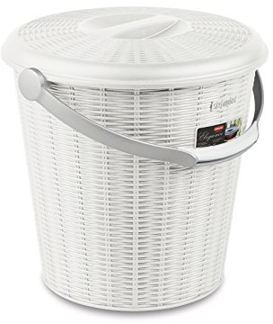 Stefanplast Eimer mit Deckel 30 x 30 x 28.5 cm Bianco