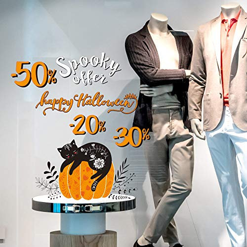 kina UVH0035 Halloween-Aufkleber für Schaufenster, Halloween-Dekoration