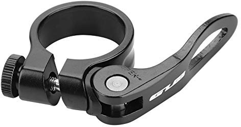Alomejor Sattelklemme Quick Release Aluminiumlegierung 31.8mm für Rennrad Fahrrad(31.8mm-Schwatz)