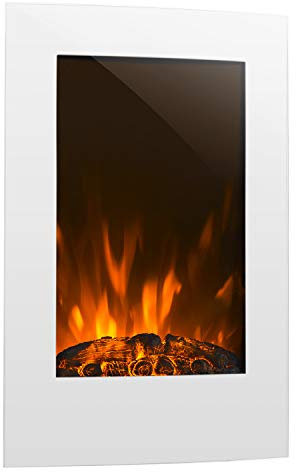 Klarstein Chimenea Electrica, Llama LED con una Potencia de 2000W y Mando a Distancia, Temporizador y Control Automático de Temperatura, Chimenea Interior Casa con Mando a Distancia, Estufas Interior