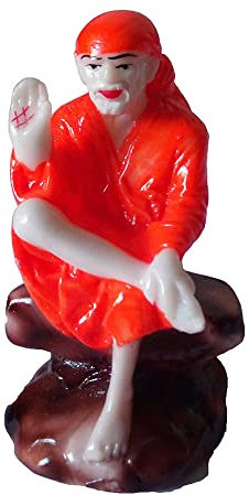 Sahishnu Online and Marketing Sai Baba Statue Mini Sai Baba Statue für Zuhause / Auto