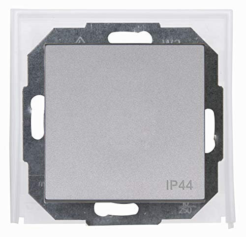 Kopp Athenis Unterputz-Feuchtraum Aus-/Wechselschalter, stahlfarben, 699647089