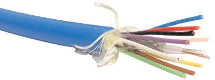 WITTKOWARE LiYY PUR-Steuerleitung, 10x1mm² + Koaxkabel, Mantelfarbe blau, Kabellänge 10m