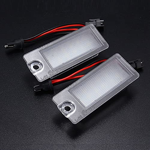 YONGYAO 2PCS 18 License Number Plate Lights White for Volvo S80 V70 Xc70 S60 Xc90